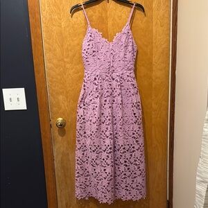 Elegant Pink Lace Dress